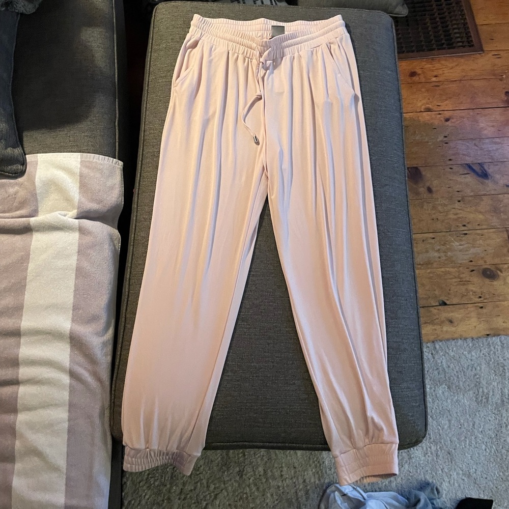 Baby pink work/casual joggers